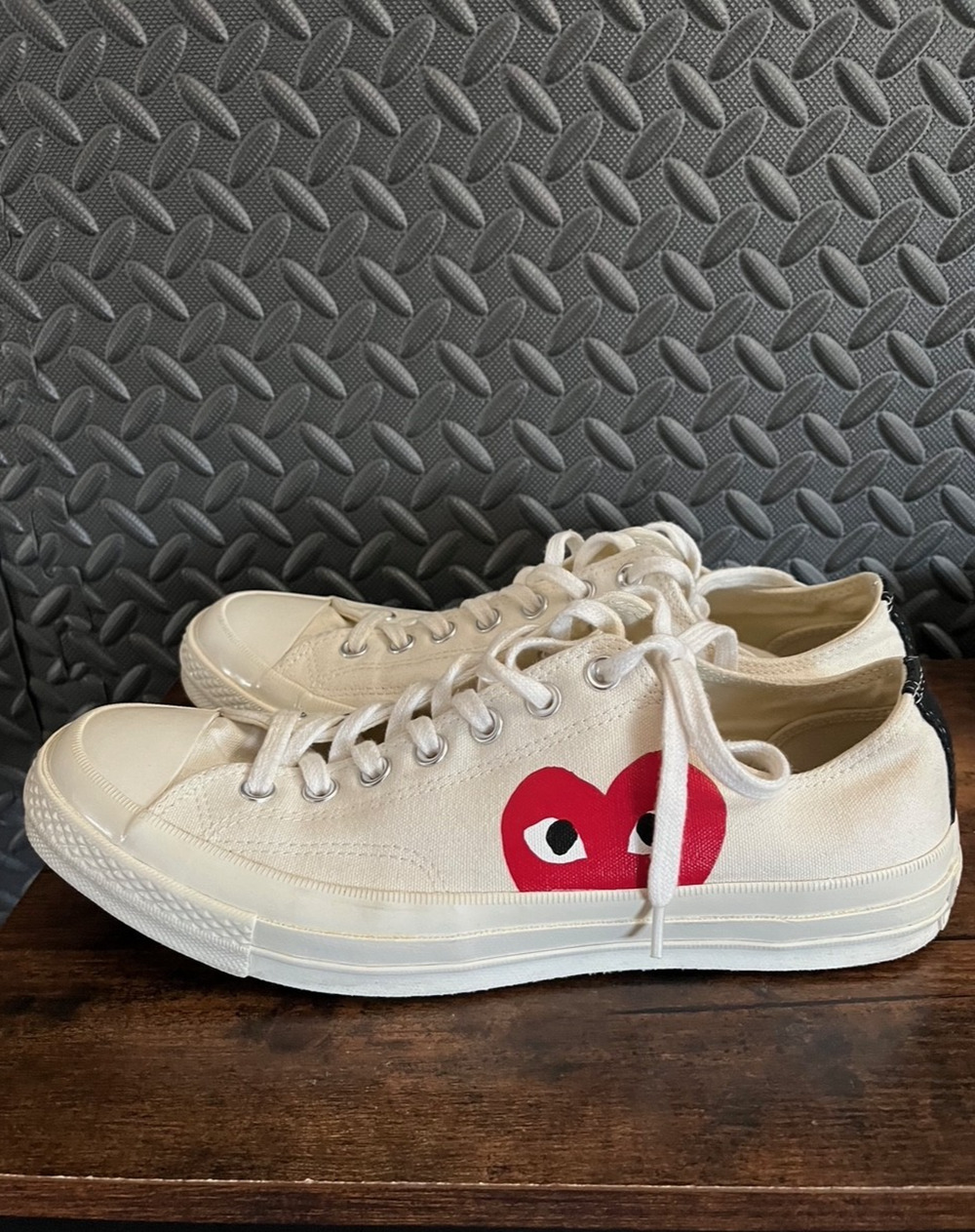 Converse x Commes De Garcons Play CDG Chuck 70 Ox 'White' Men's Size 10 150207C